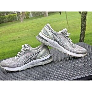 Asics Gel-Nimbus 21 Womens 9 Running Shoes Sneakers Gray Silver 1012A156